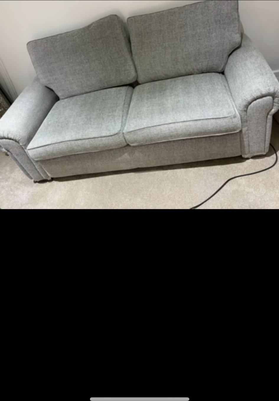 Carpet and sofa area cleaned