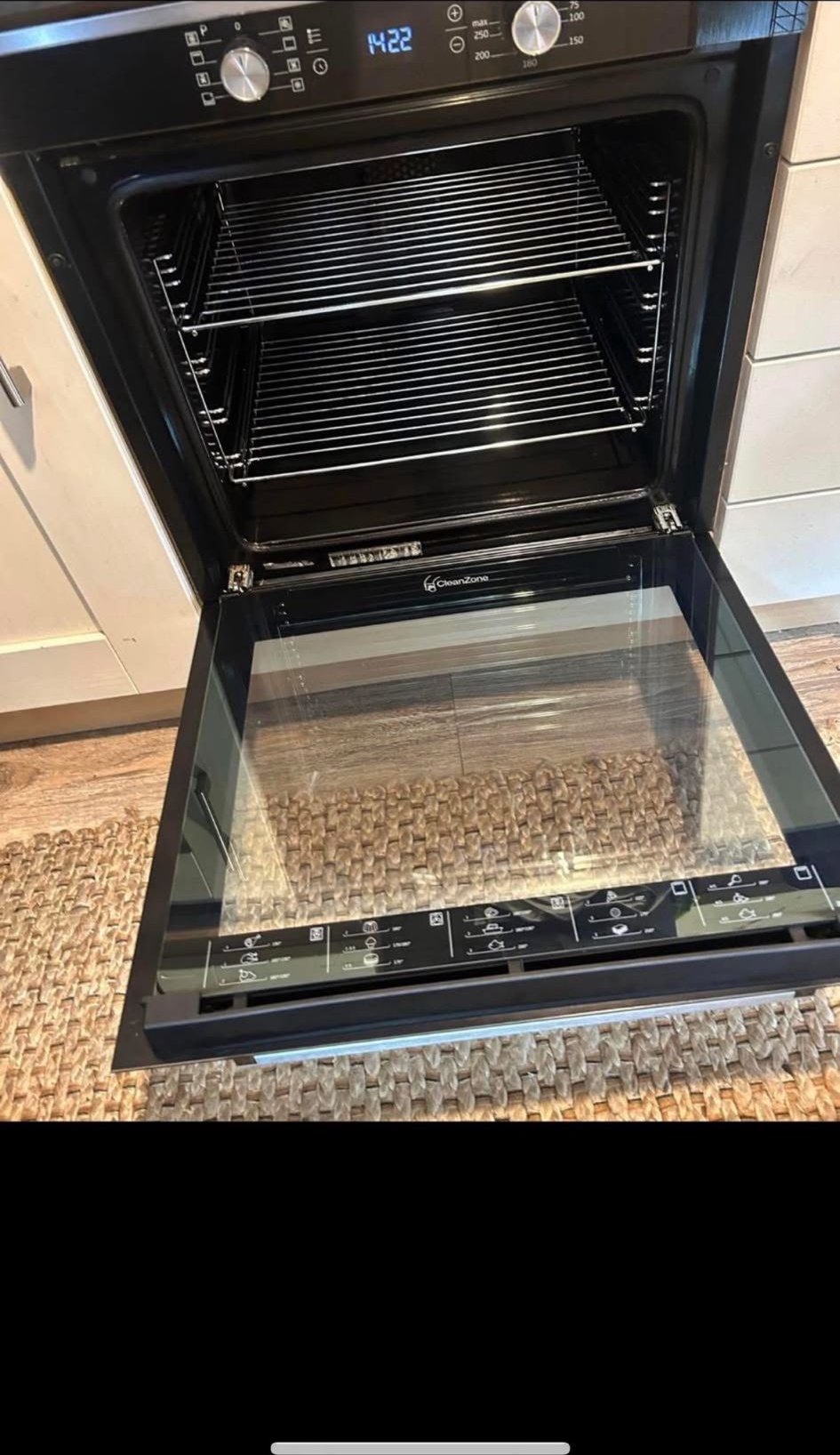 Shiny clean oven after professional service